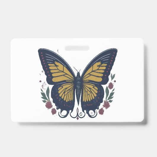 Badge Élégance Ethérée : Papillon romantique (Avant)