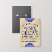 Badge Élégant 17ème anniversaire de Mariage des obus (Recto/Verso)