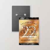 Badge Élégant 22e anniversaire de Mariage de cuivre (Recto/Verso)