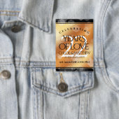 Badge Élégant 22e anniversaire de Mariage de cuivre (Insitu)