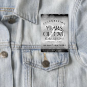 Badge Élégant 25e anniversaire de Mariage d'argent (Insitu)