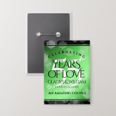 Badge Élégant 55e anniversaire de Mariage d'émeraude (Recto/Verso)