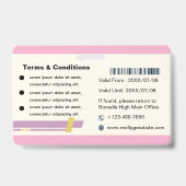 Badge Elegant Custom Student ID Card Design (Arrière)