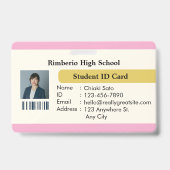 Badge Elegant Custom Student ID Card Design (Avant)