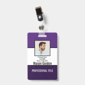 Badge élégant et minimaliste (Avant avec clip)