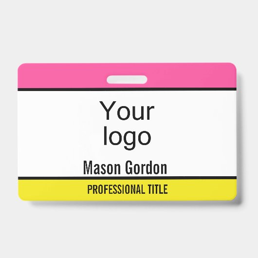 Badge élégant et minimaliste (Avant)