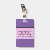 Badge élégant et minimaliste (Arrière avec clip)