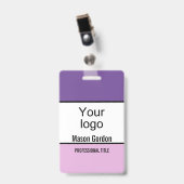 Badge élégant et minimaliste (Avant avec clip)