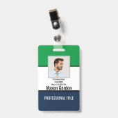 Badge élégant et minimaliste (Avant avec clip)