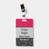 Badge élégant et minimaliste (Avant avec clip)