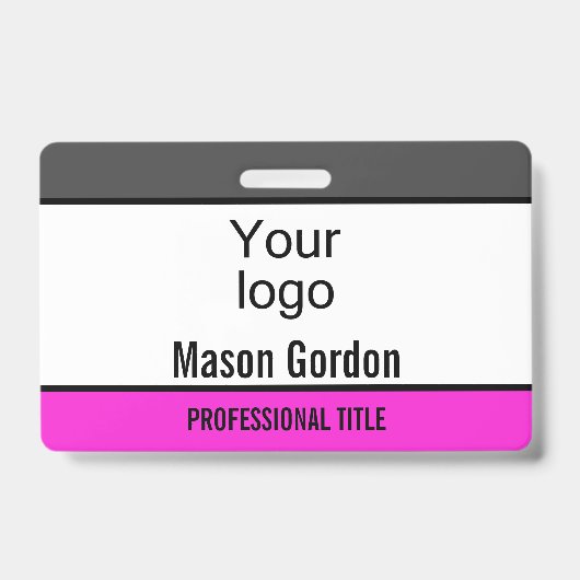 Badge élégant et minimaliste (Avant)