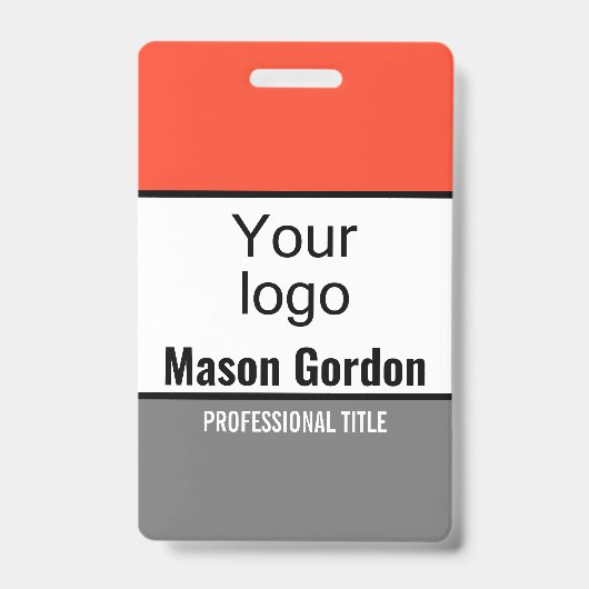 Badge élégant et minimaliste (Avant)