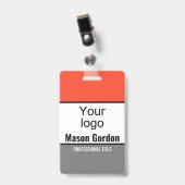 Badge élégant et minimaliste (Avant avec clip)