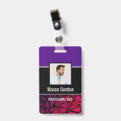 Badge élégant et minimaliste (Avant avec clip)