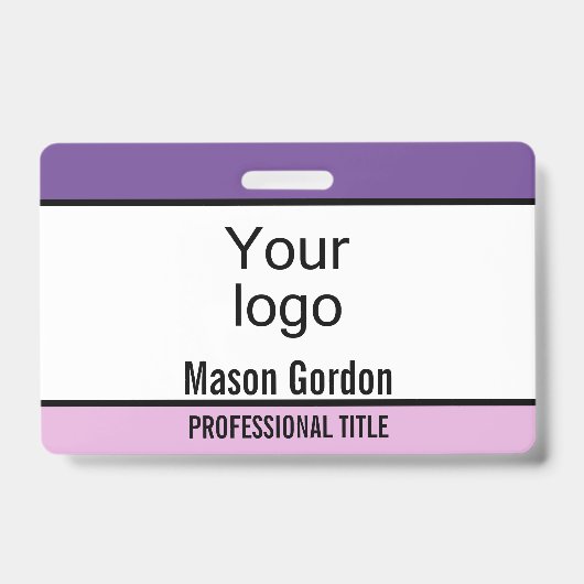 Badge élégant et minimaliste (Avant)
