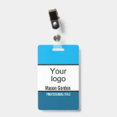 Badge élégant et minimaliste (Avant avec clip)