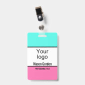 Badge élégant et minimaliste (Avant avec clip)