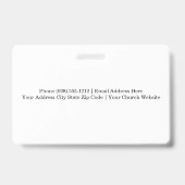 Badge Elegant Gold Cross Water Reflection Church (Arrière)