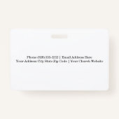 Badge Elegant Gold Cross Water Reflection Church  (Dos)