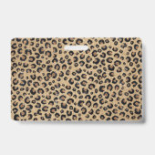 Badge Elegant Gold Glitter Black Leopard (Arrière)