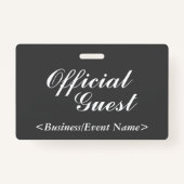 Badge Élégant insigne "invité officiel" (Dos)