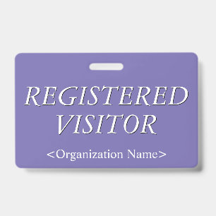 Badge Élégant insigne "VISITEUR INSCRIT"