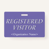 Badge Élégant insigne "VISITEUR INSCRIT" (Devant)