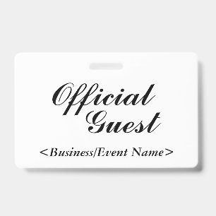 Badge élégant "Invité officiel"