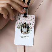 Badge Élégant logo de monogramme botanique Aquarelle flo