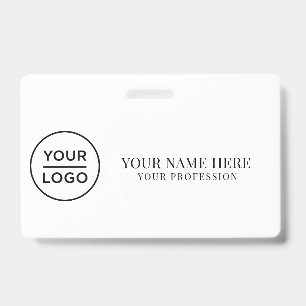 Badge Élégant logo personnalisé employé simple