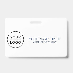 Badge Élégant logo personnalisé employé simple