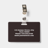 Badge Élégant, minimaliste (Back with Clip)