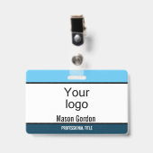 Badge Élégant, minimaliste (Avant avec clip)