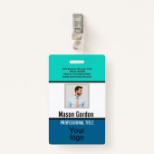 Badge Élégant, minimaliste (Devant avec clip)