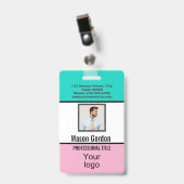 Badge Élégant, minimaliste (Avant avec clip)