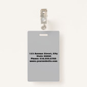 Badge Élégant, minimaliste (Dos avec clip)