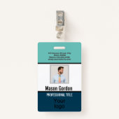 Badge Élégant, minimaliste (Devant avec clip)