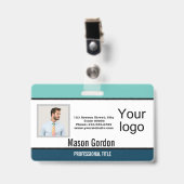 Badge Élégant, minimaliste (Avant avec clip)