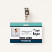 Badge Élégant, minimaliste (Devant avec clip)