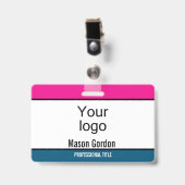 Badge Élégant, minimaliste (Avant avec clip)