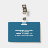 Badge Élégant, minimaliste (Arrière avec clip)