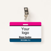 Badge Élégant, minimaliste (Devant avec clip)