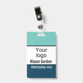 Badge Élégant, minimaliste (Avant avec clip)