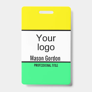 Badge Élégant minimaliste vert citron