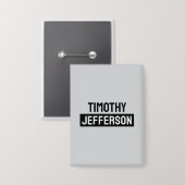 Badge Elegant Modern Minimalist Own Name (Recto/Verso)