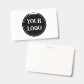 Badge élégant, moderne, raffiné et éditable. (Avant & arrière)