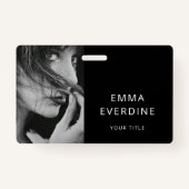 Badge Elegant Photo Name Title  (Dos)