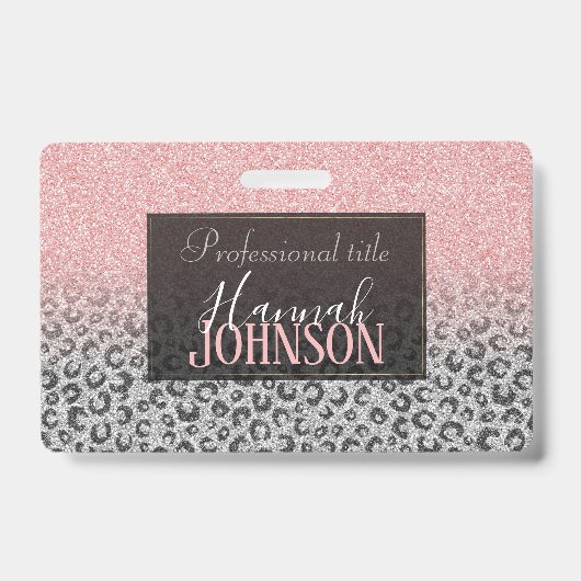 Badge Élégant Rose Gold Parties scintillant Empreinte de (Avant)