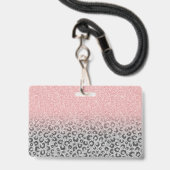 Badge Élégant Rose Gold Parties scintillant Empreinte de (Arrière avec lanière)