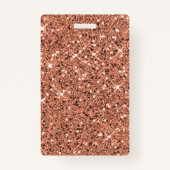 Badge Élégant Rose Gold Sparkle Parties scintillant VIP  (Dos)